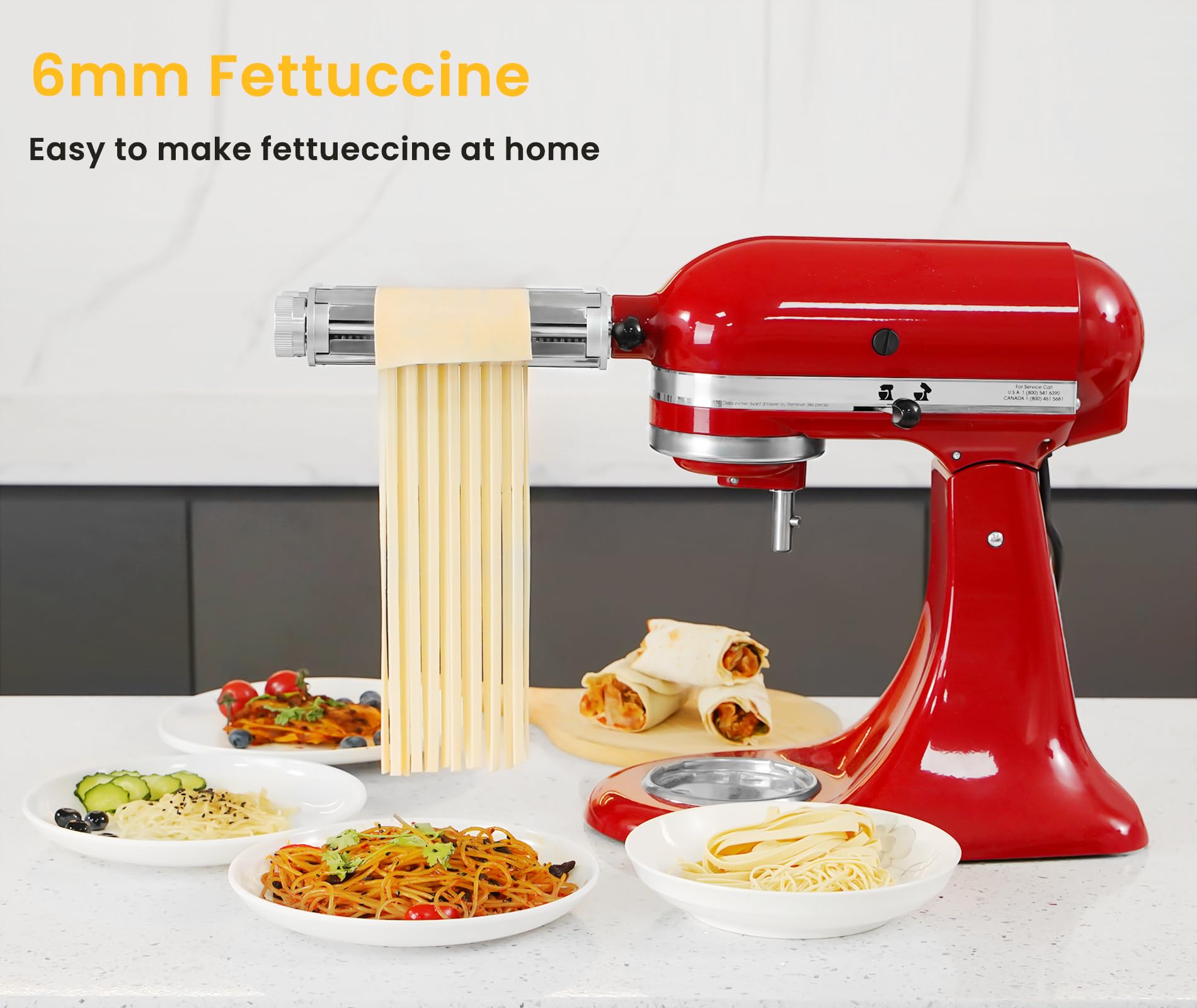 Kingeagle pasta maker attachment eight thickness settings control dough thickness