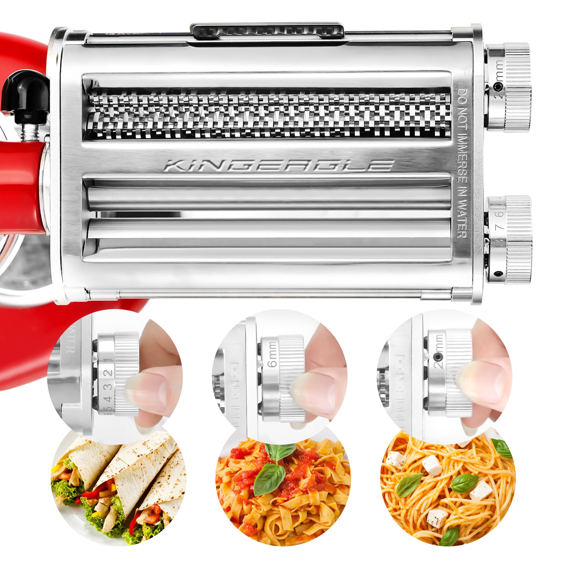 Kingeagle pasta maker attachment wide sheets for lasagna or large pasta