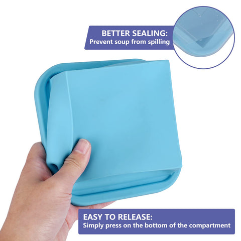 Kinggrand Kitchen compartment freezer tray with 2/1/1/2 cup markings for precise portions.