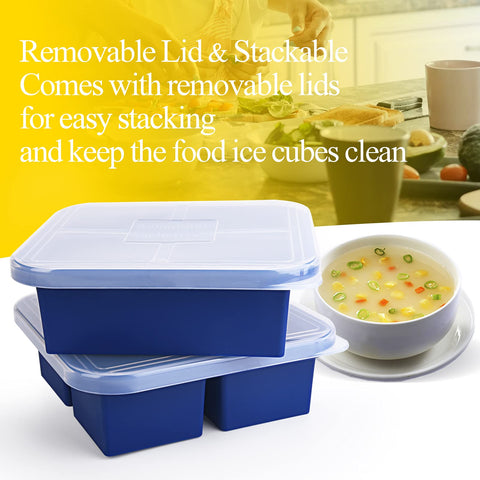 Kinggrand Kitchen dishwasher-safe freezer tray cleans quickly.