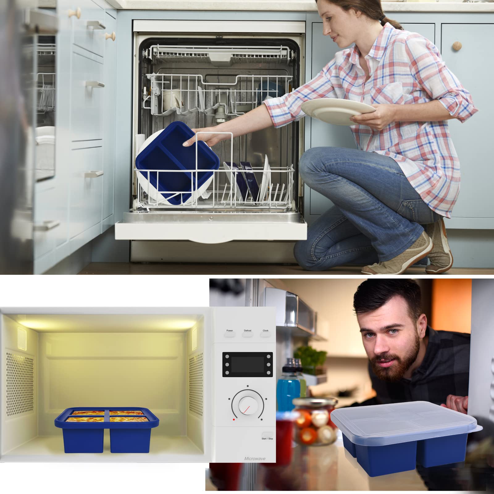 Kinggrand Kitchen dishwasher-safe silicone mold for easy cleaning.