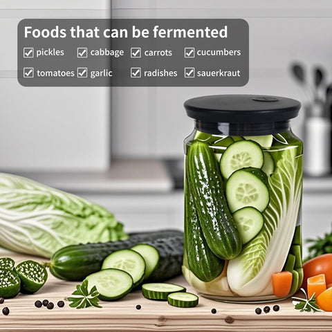 Kinggrand Kitchen dishwasher-safe lids simplify cleaning after fermentation sessions.