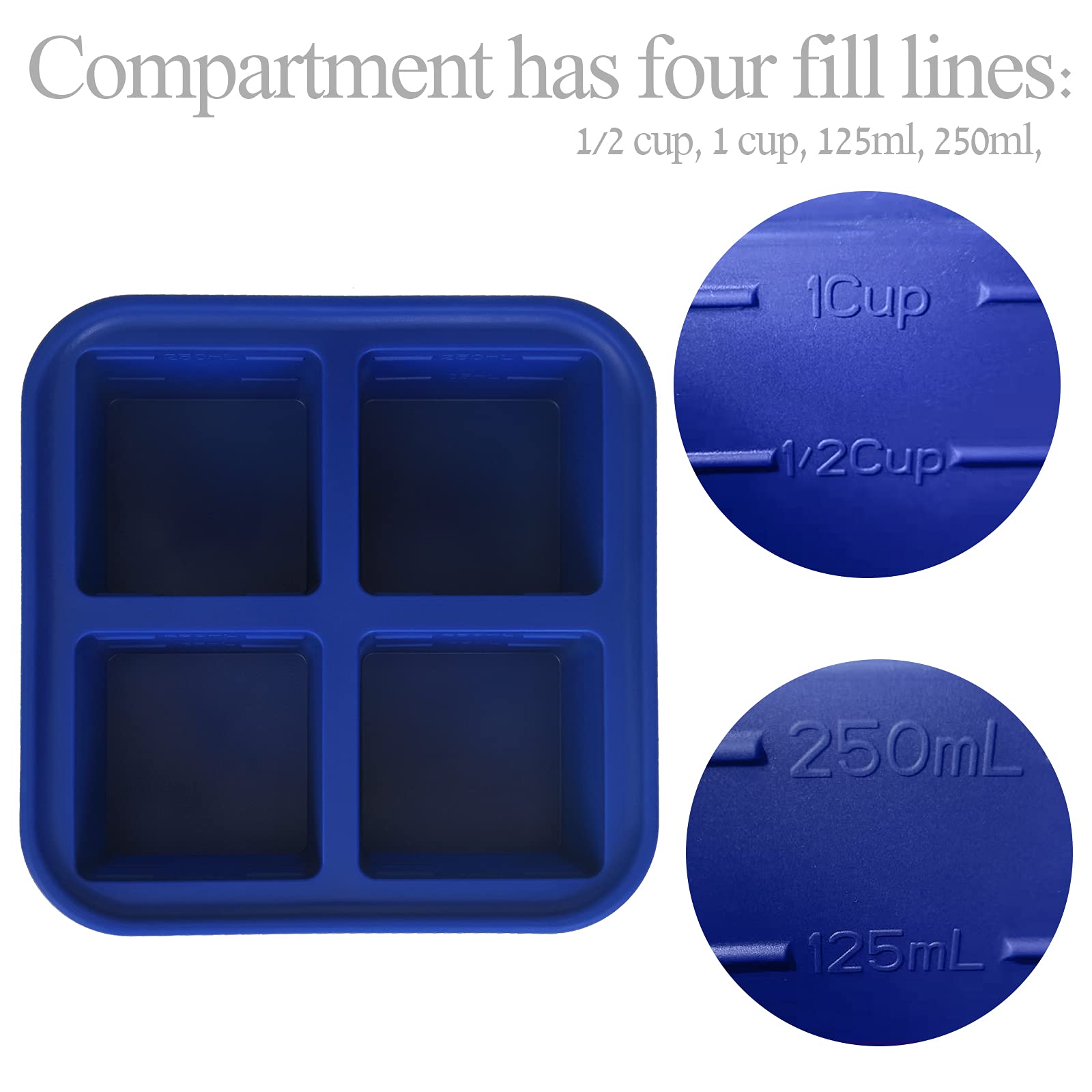Kinggrand Kitchen easy-release tray; push from bottom to pop cubes.