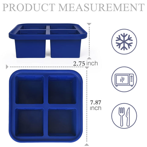 Kinggrand Kitchen silicone freezer tray with lid keeps food fresh.