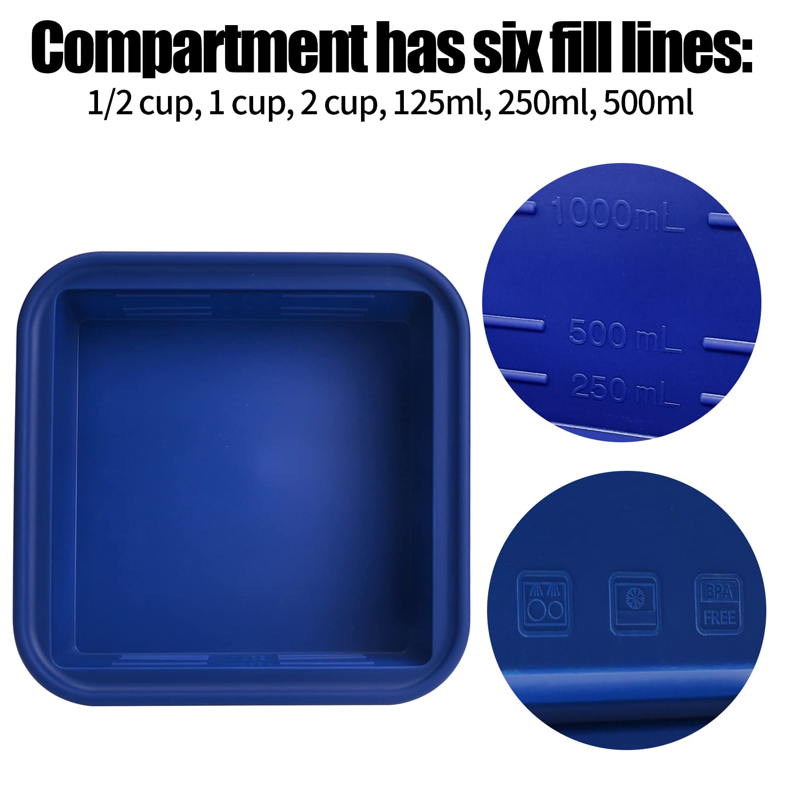 Kinggrand Kitchen stackable silicone freezer molds maximize freezer space.