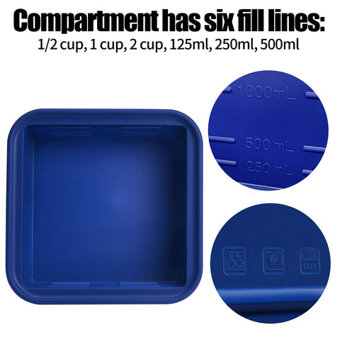Kinggrand Kitchen stackable silicone freezer molds maximize freezer space.