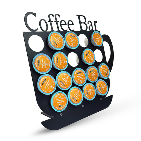 KingLive K Cups Holder front view showing a 19-pod display for organized coffee pods.