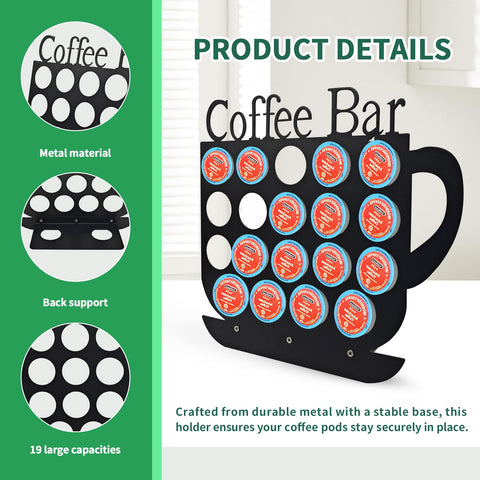 KingLive K Cups Holder top view emphasizing compact footprint for counters.