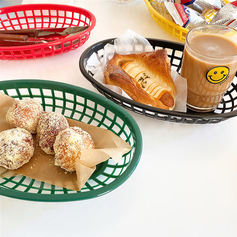 Kingrol perforated baskets promote airflow and item freshness.