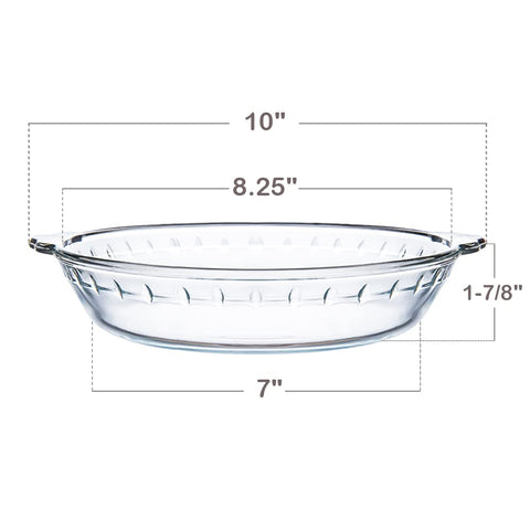 Kingrol 9-inch baking dishes in clear glass for even browning.