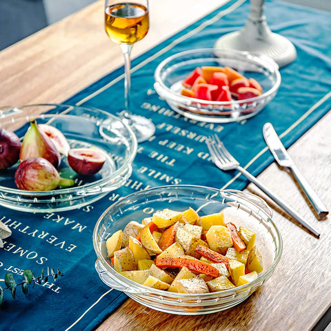 Kingrol transparent bakeware lets you monitor heating for even results.