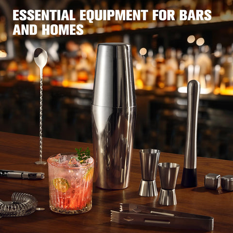 KINGROW pourers, muddler and strainer laid out for versatile drinks