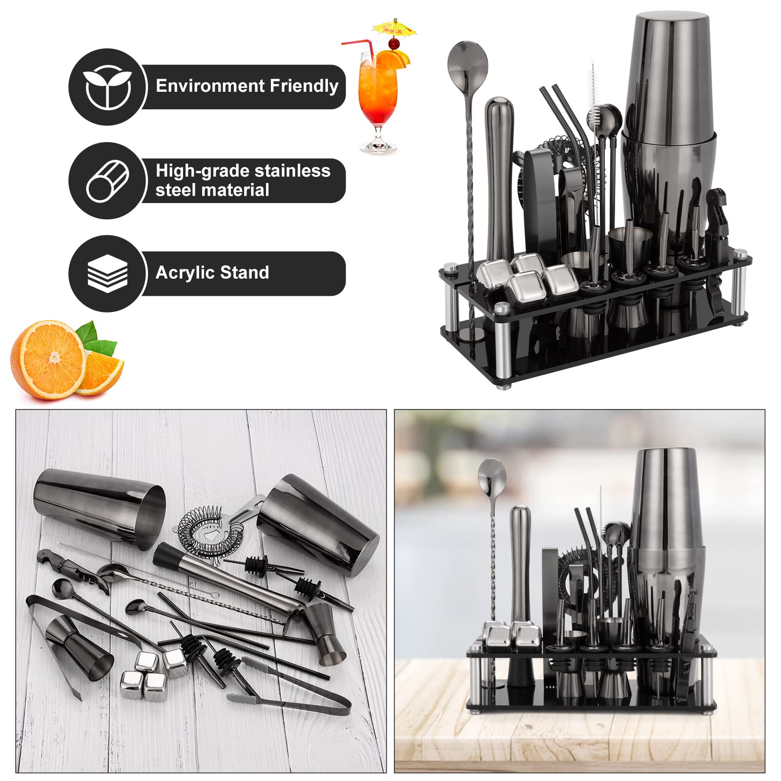 Kingrow measuring cups 15/30ml and 25/50ml for precise, repeatable pours.