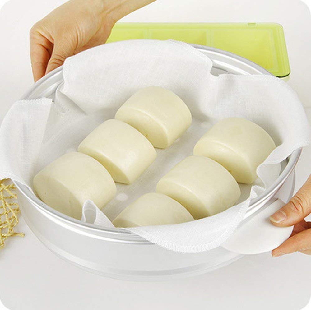 Kings Deal reusable cotton bamboo steamer cloths pack shown for dim sum prep
