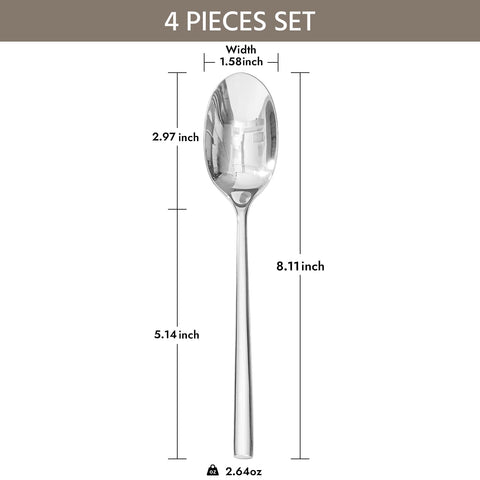 KINGSTONE 18/0 stainless steel spoons offer durable daily use and a polished look.
