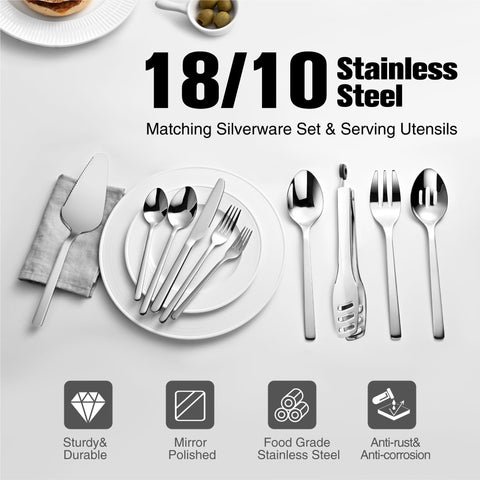 Kingstone 18/10 stainless steel flatware; corrosion resistant and comfortable to grip