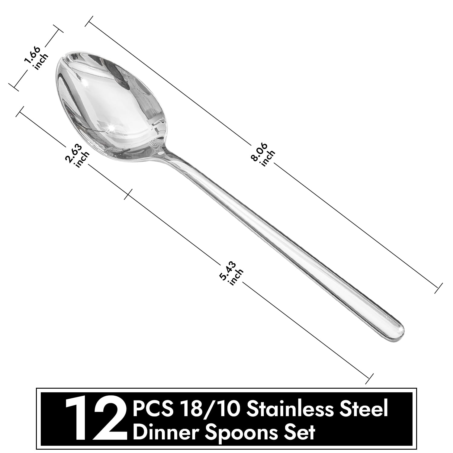 KingStone 18/10 stainless steel spoons resist corrosion for lasting daily meals.