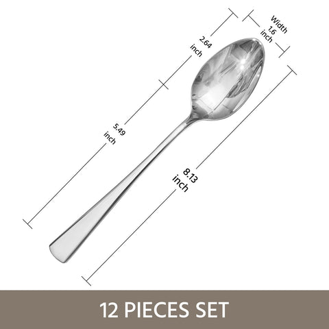 KINGSTONE 18/10 stainless steel spoons with mirror finish for elegant tableware.