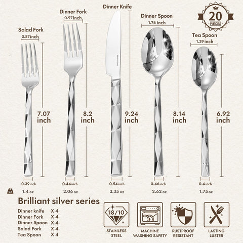 KINGSTONE 20-piece set for 4 elevates family dinners with refined styling