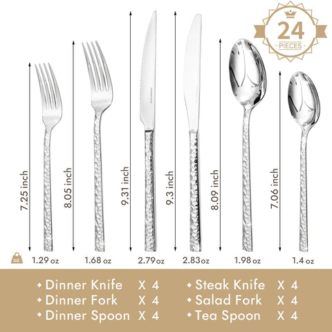 Kingstone 24pc dinner forks with a comfortable grip for everyday meals