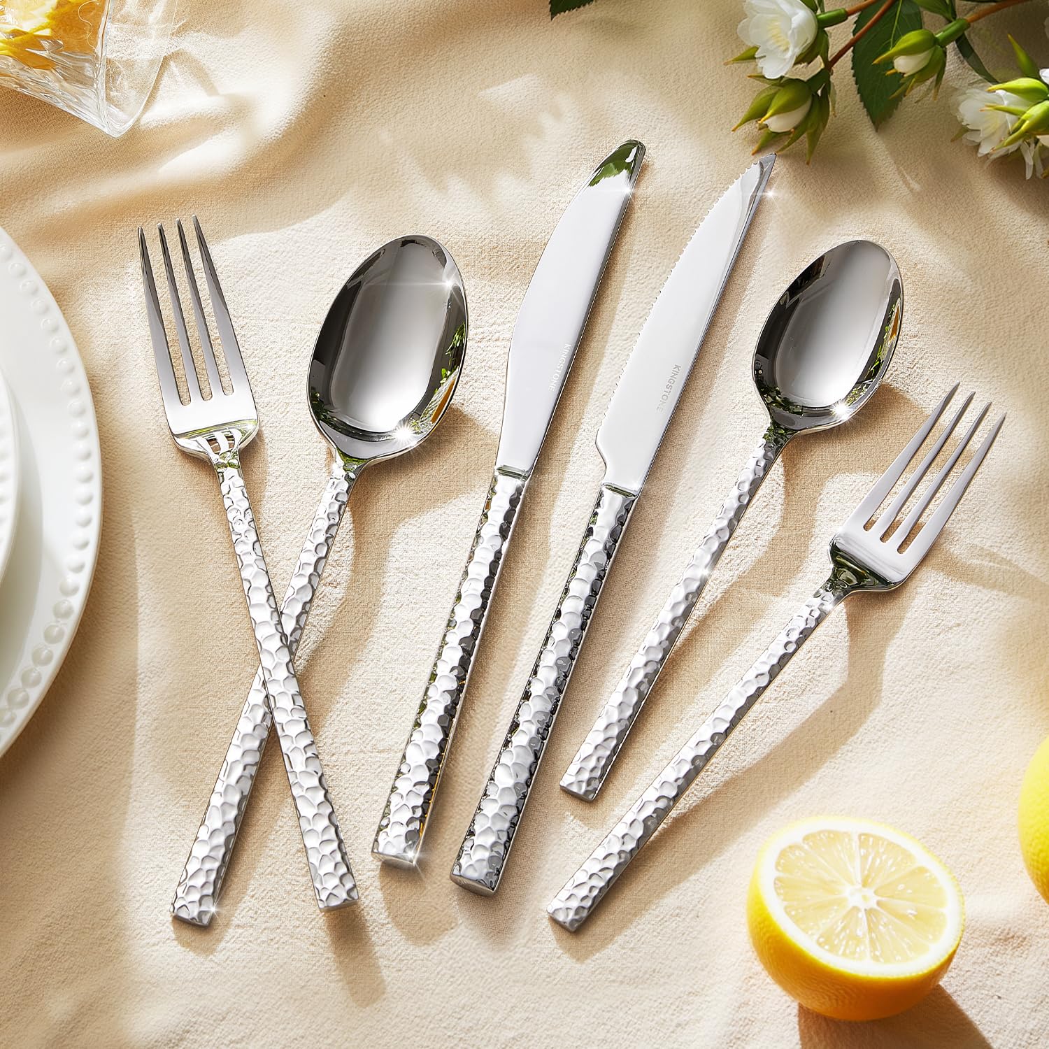 Kingstone 24pc steak knives with sharp edges for tender cuts
