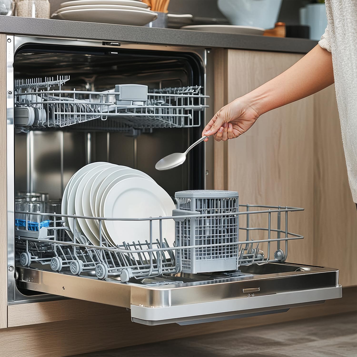 Kingstone 40-piece silverware set dishwasher-safe for easy cleanup