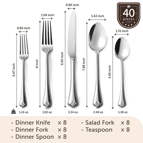 KINGSTONE dinner fork close-up showing durable 18/10 steel.