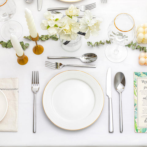 Kingstone service-for-12 set ready for entertaining and family gatherings.