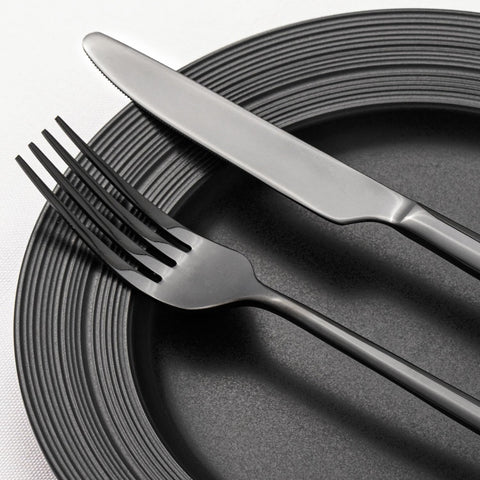 Kingstone black silverware dinner spoon with mirror polish for elegant table settings.