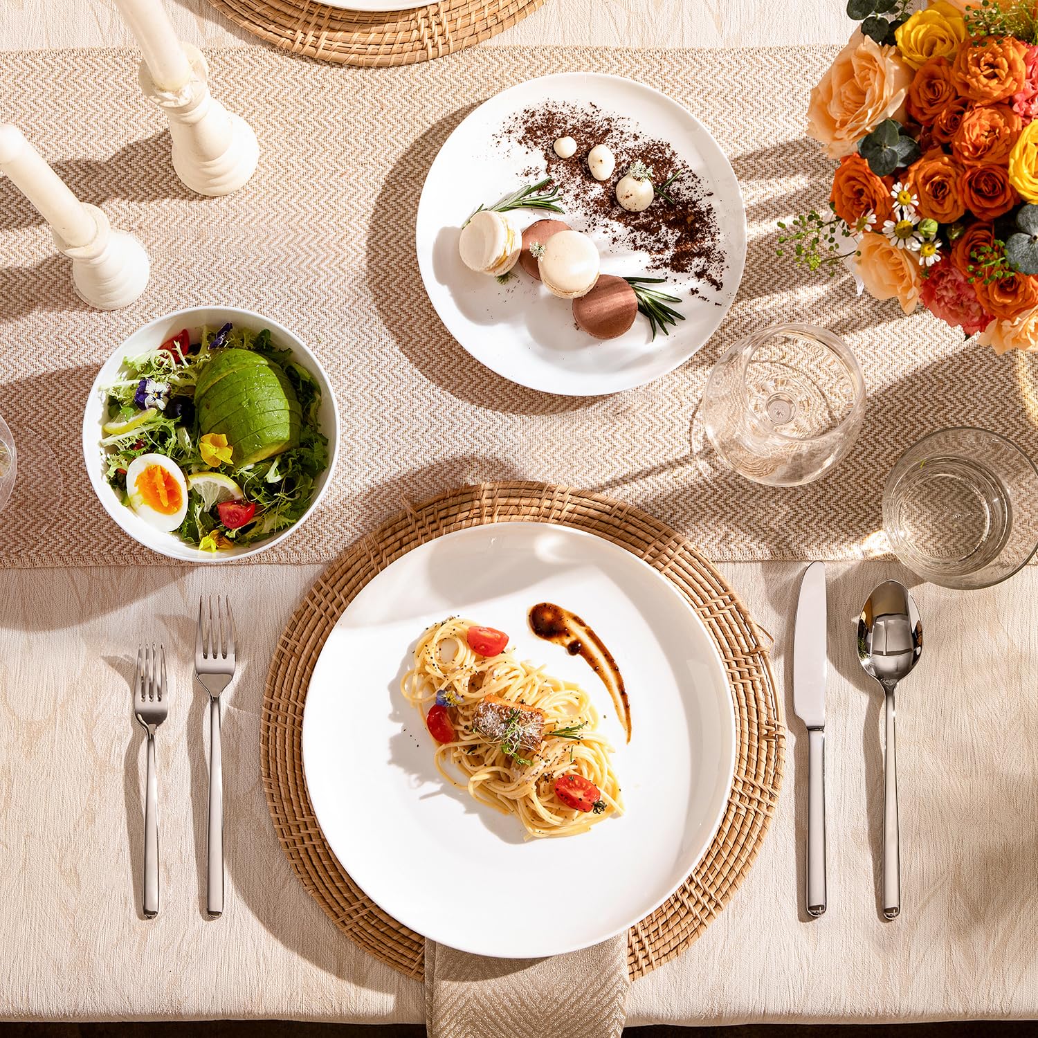 Close-up of KINGSTONE bone china texture highlighting ivory translucence