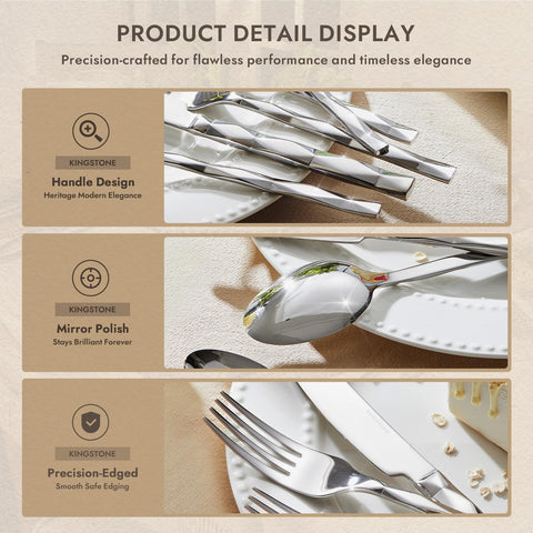 KINGSTONE dinner knife 9.2 inches delivers precise cutting and balanced feel