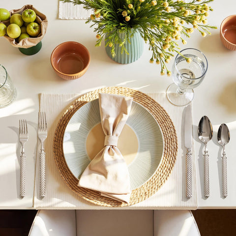 KINGSTONE dishwasher-safe flatware ready for easy cleaning after meals.