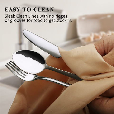 KingStone dishwasher-safe flatware for quick cleanup without hassle.