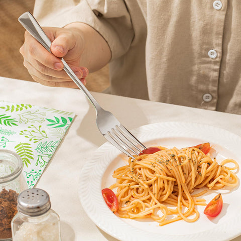 Kingstone elegant design silver forks enhance any table setting.