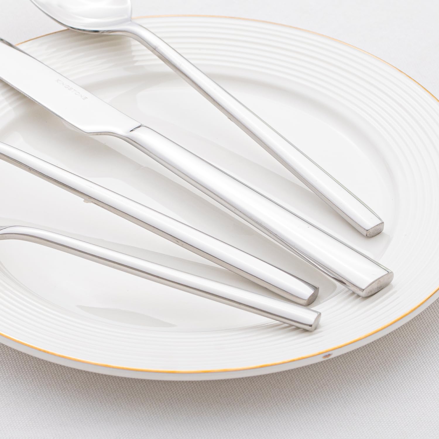 Kingstone forged 18/0 stainless steel close-up shows sturdy construction.