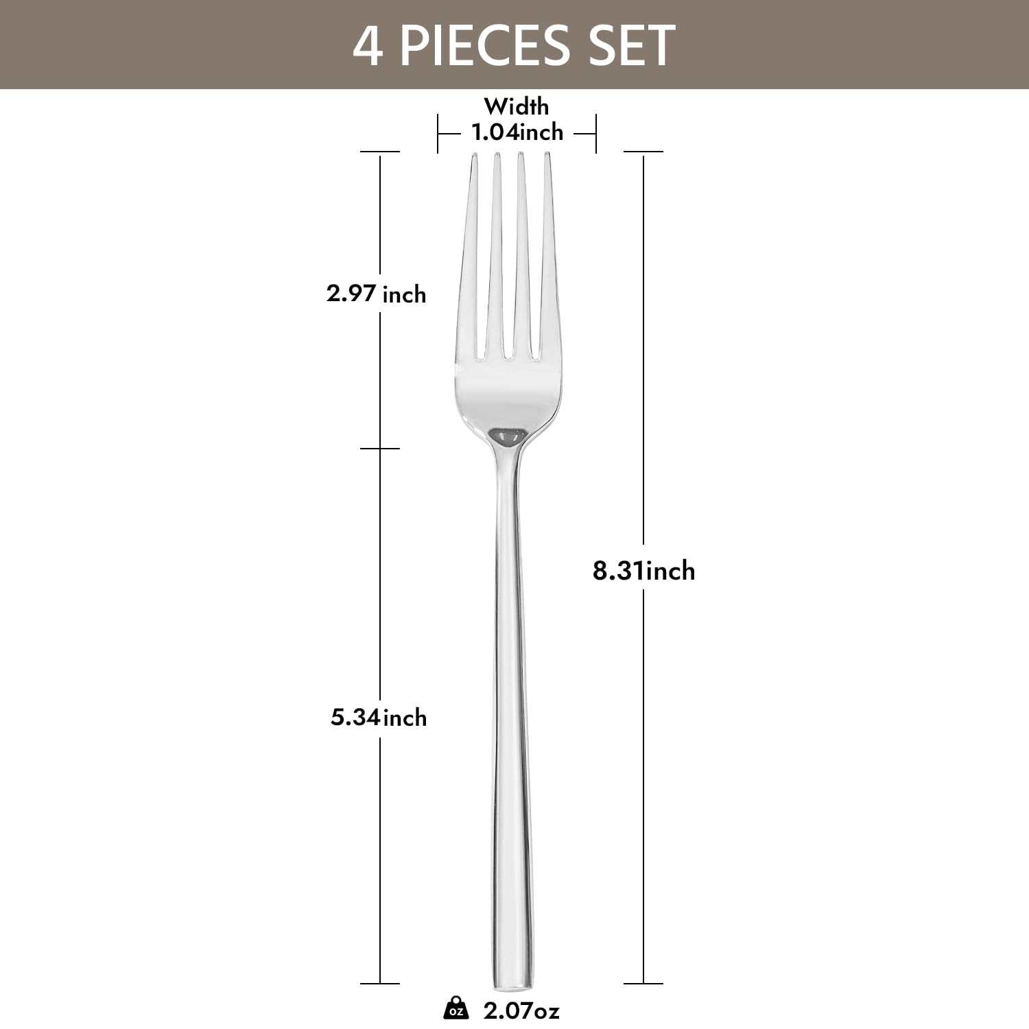 Kingstone forged 18/0 stainless-steel dinner forks offer corrosion resistance