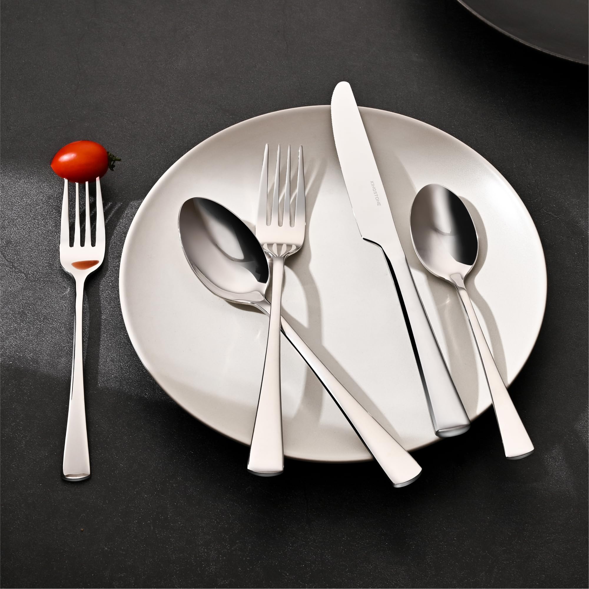 KINGSTONE sleek silhouette fits modern kitchens and upscale table settings.