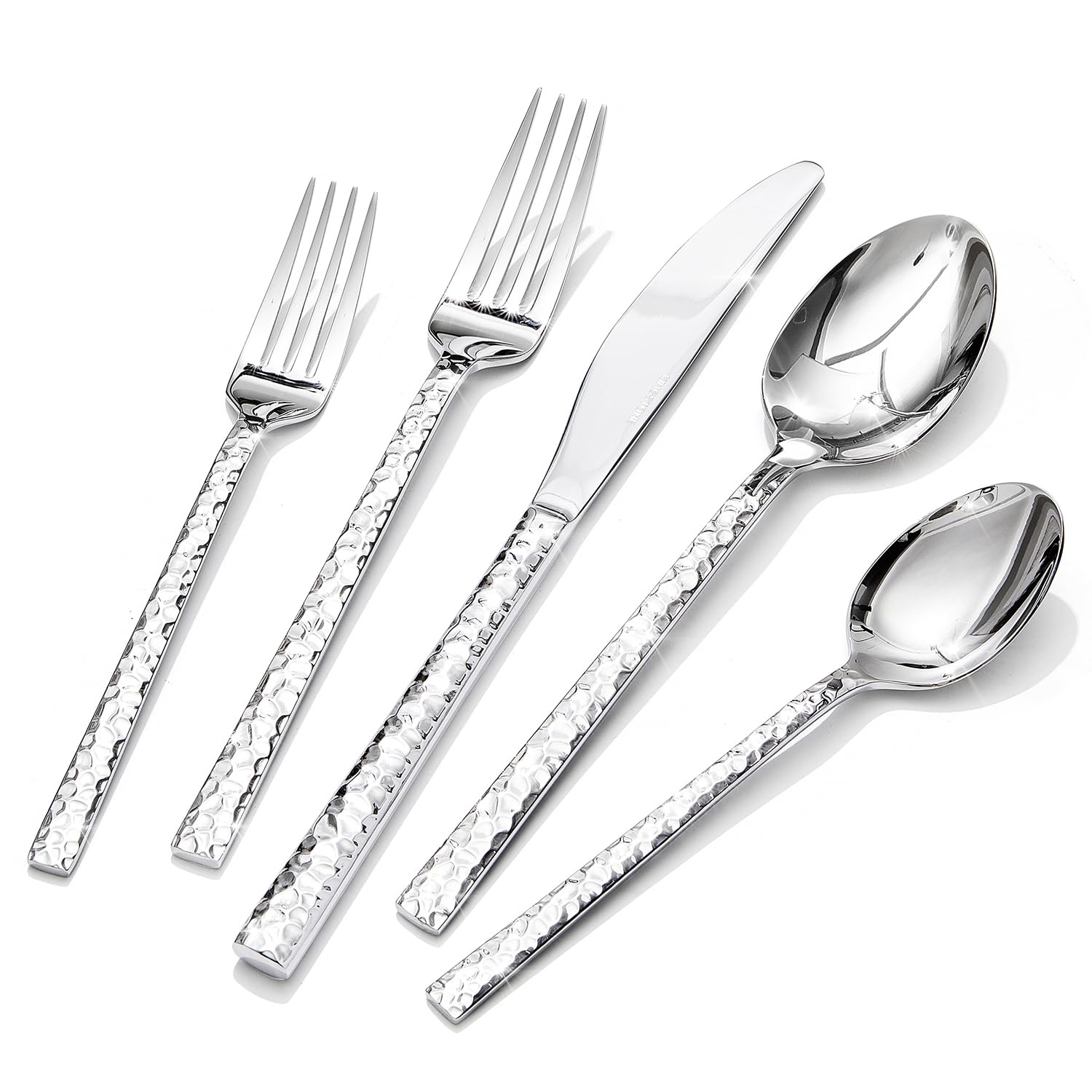KINGSTONE dinner knife with hammered finish for refined table appeal and daily use