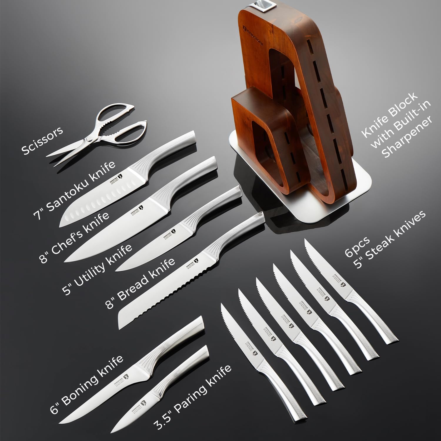 KINGSTONE hollow-out wood block design promotes air drying and rust resistance.