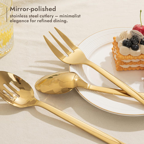 Kingstone Hostess Gold serving tongs close-up highlighting sturdy grip and long reach.