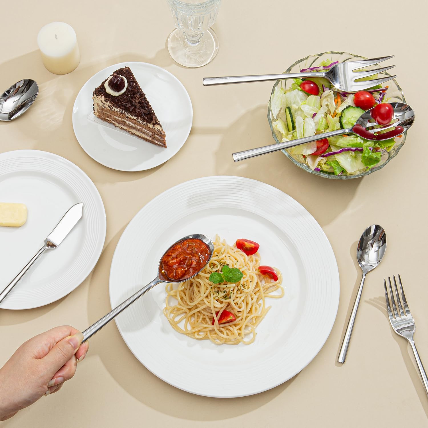 KINGSTONE hostess serving spoon ideal for platters and serving bowls.