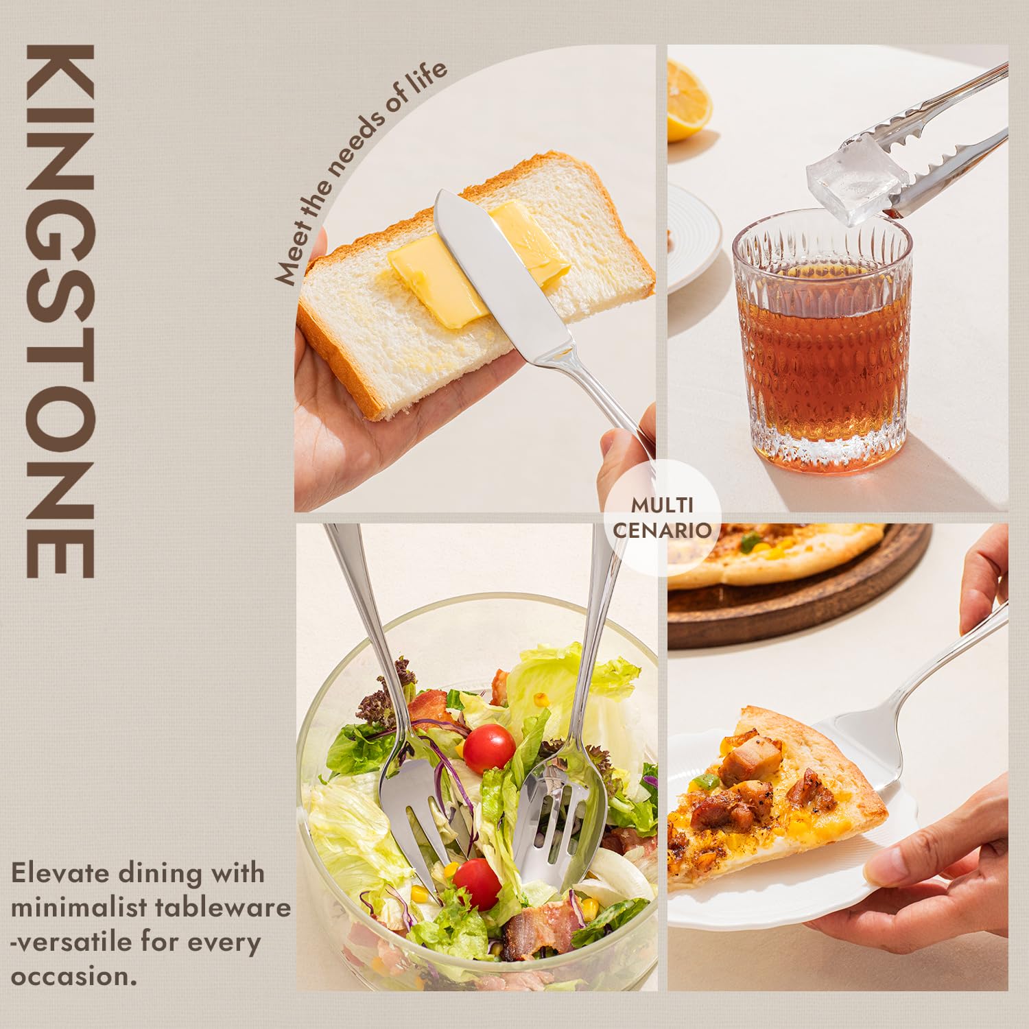 Kingstone ice tongs for easy grab and chilled beverages