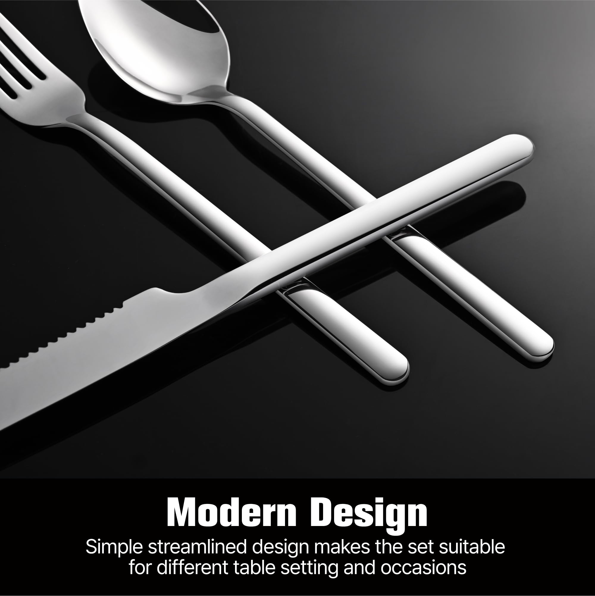 KINGSTONE modern cutlery design with streamlined handles for daily dining