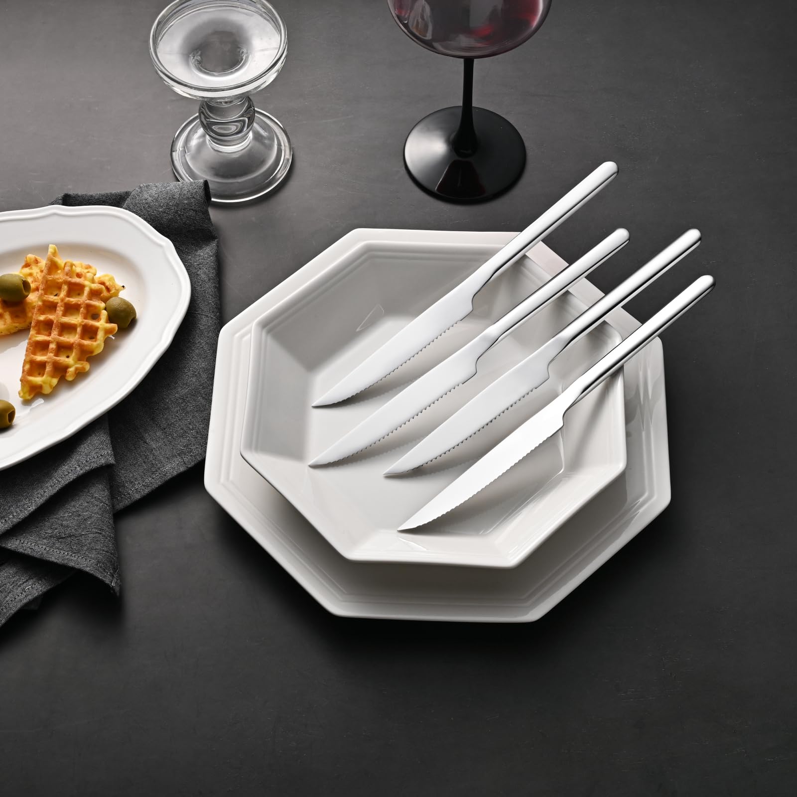 Kingstone packaging-ready set suits family meals or events.
