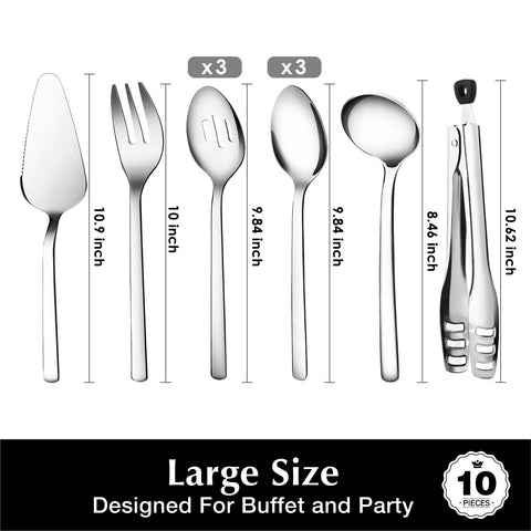 Kingstone 10 inch serving fork and 10.9 inch cake server – versatile duo