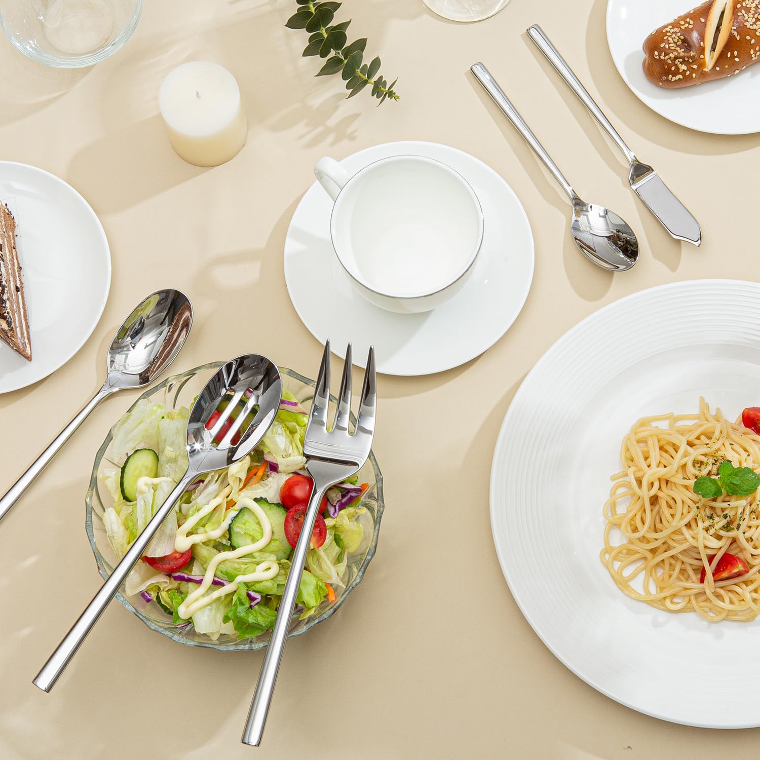 KINGSTONE serving spoon sturdy and versatile for family meals.