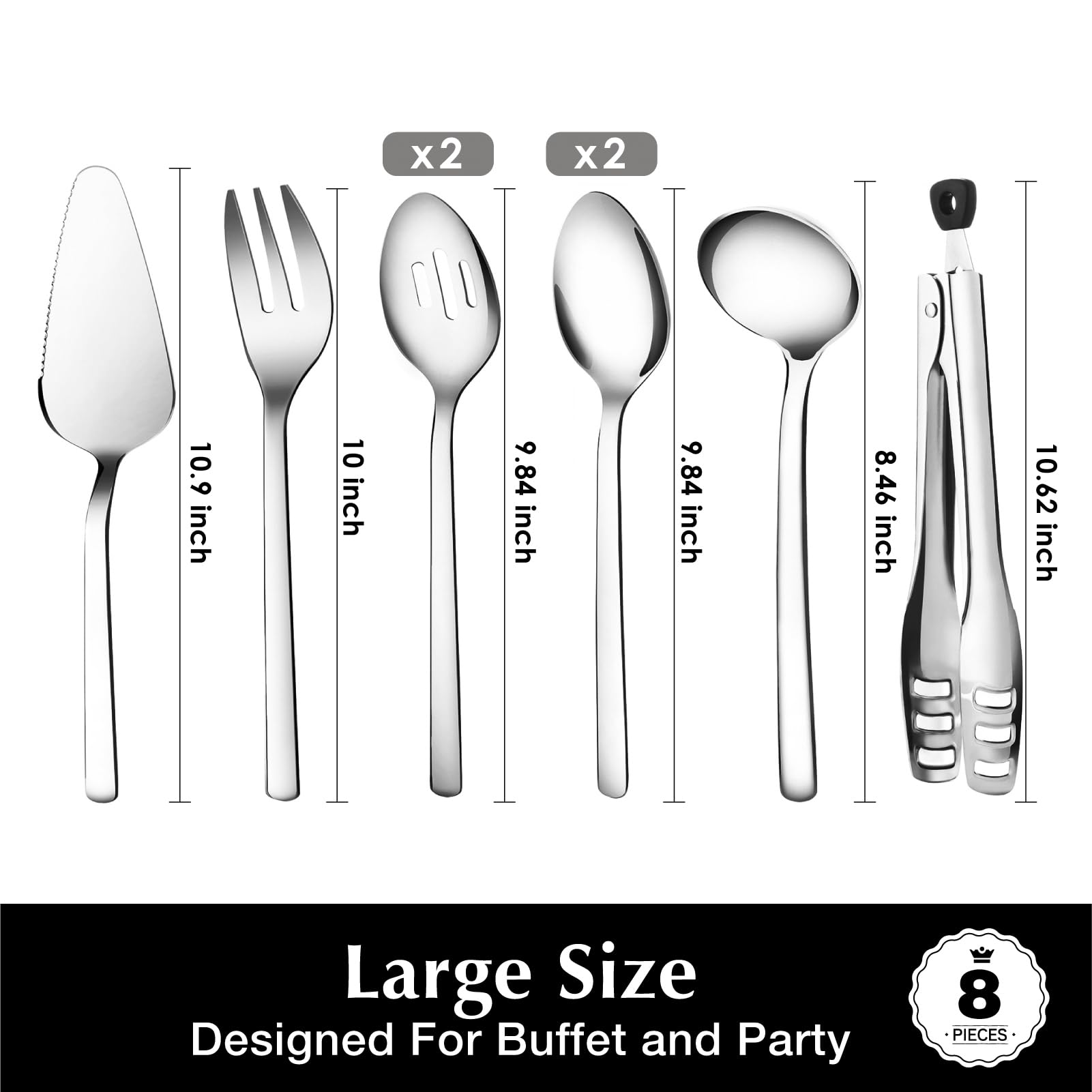 Kingstone serving tongs provide secure grip for buffet plating