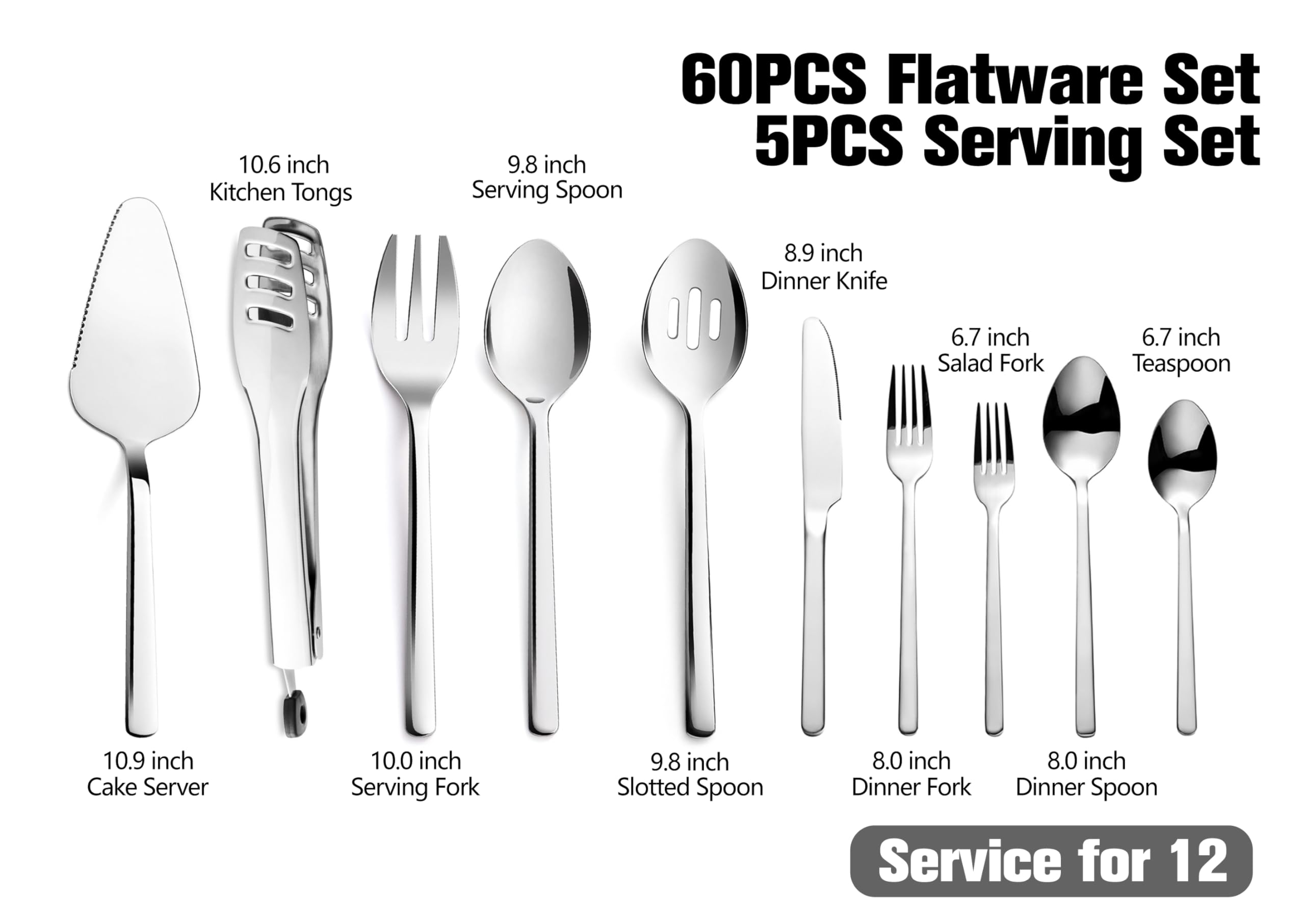 Kingstone serving utensils included; slotted and serving spoons for entertaining