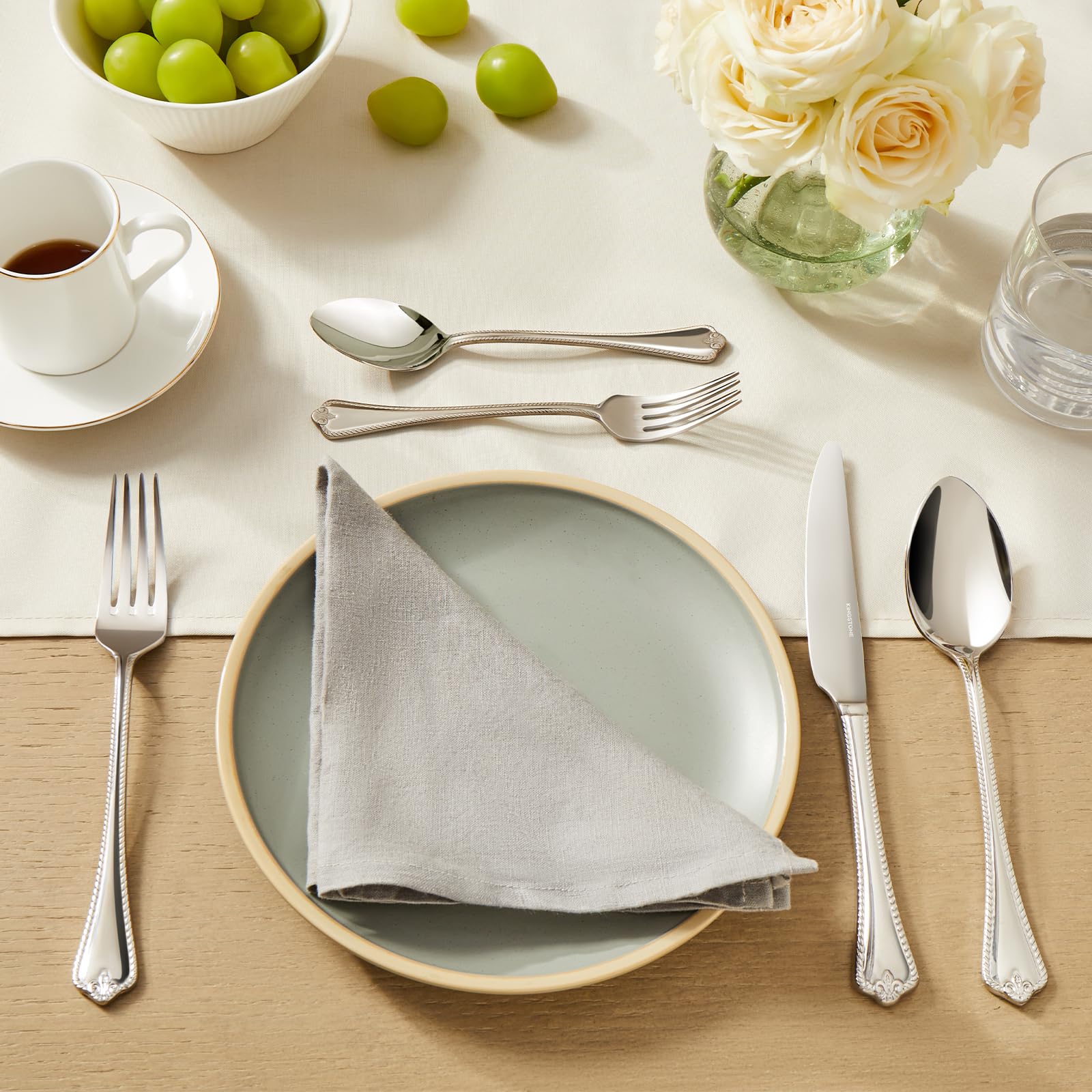 Kingstone teardrop-handle detail highlighting classic elegance