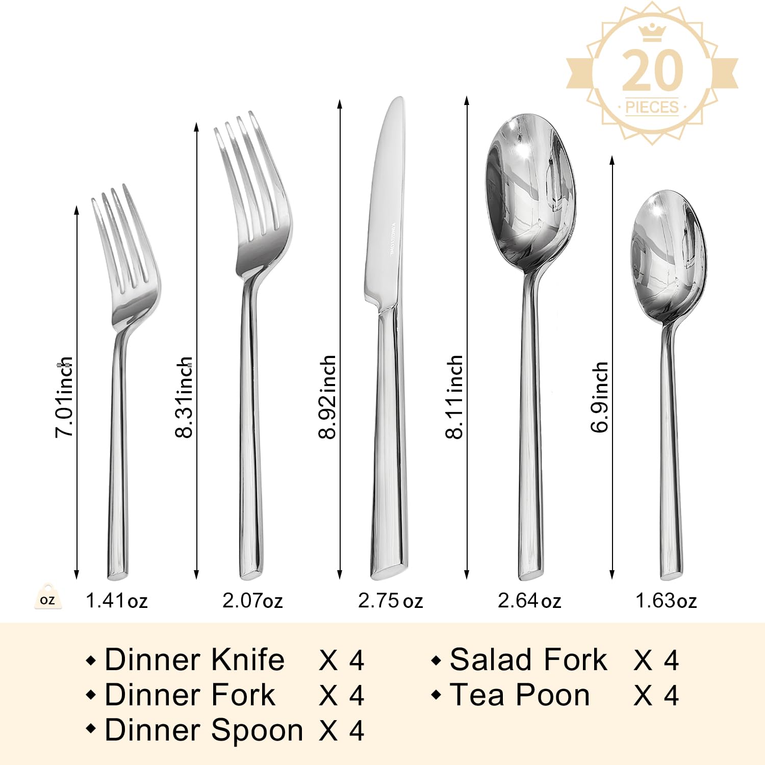 Kingstone dinner fork featuring sturdy forged steel for reliable eating.